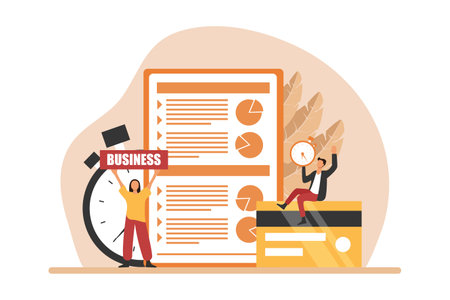 Business Planning Flat Design Illustrationのイラスト素材