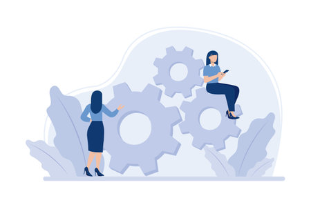 Business Analysis Flat Design Illustrationのイラスト素材