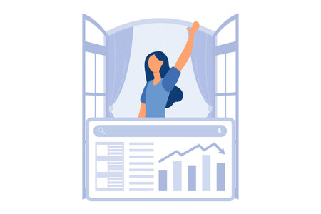 Business Analysis Flat Design Illustrationのイラスト素材