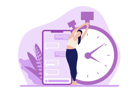 Yoga Activity Flat Design Illustrationのイラスト素材