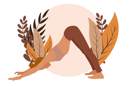 Yoga Activity Flat Design Illustrationのイラスト素材