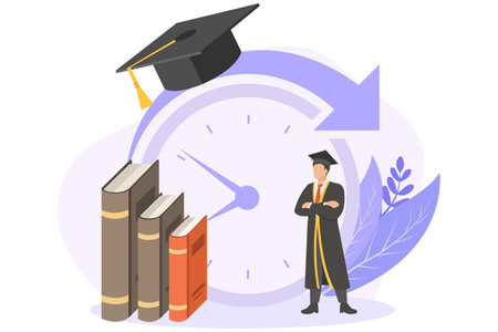 Graduation Day Flat Design Illustrationのイラスト素材