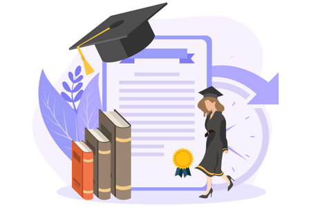 Graduation Day Flat Design Illustrationのイラスト素材