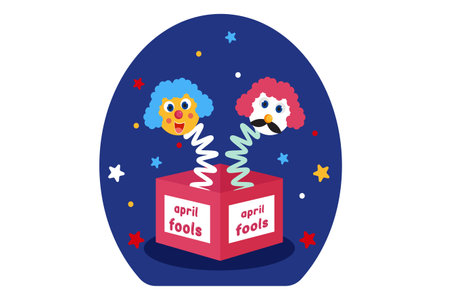April Fools Flat Design Illustrationのイラスト素材