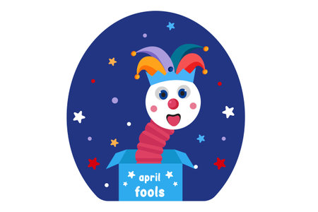 April Fools Flat Design Illustrationのイラスト素材