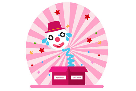 April Fools Flat Design Illustrationのイラスト素材