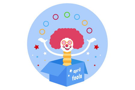 April Fools Flat Design Illustrationのイラスト素材