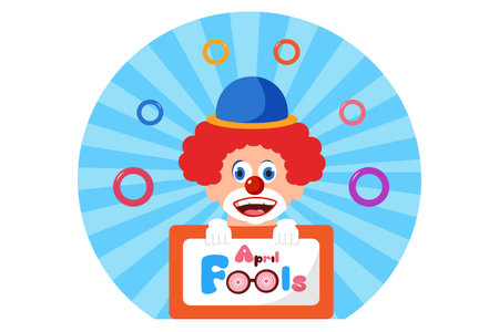 April Fools Flat Design Illustrationのイラスト素材