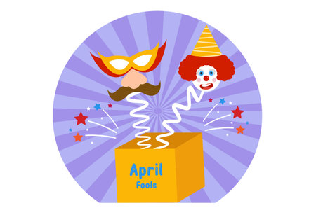 April Fools Flat Design Illustrationのイラスト素材