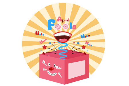 April Fools Flat Design Illustrationのイラスト素材
