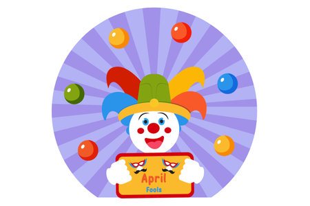 April Fools Flat Design Illustrationのイラスト素材