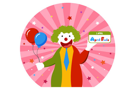 April Fools Flat Design Illustrationのイラスト素材