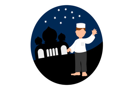 Ramadan Flat Designのイラスト素材