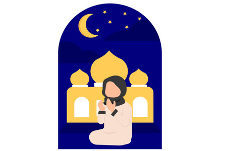 Ramadan Flat Designのイラスト素材