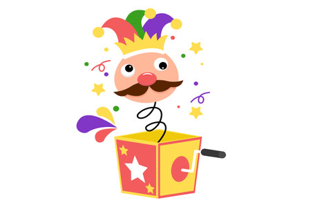 April Fools Flat Design Illustrationのイラスト素材