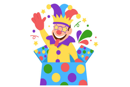 April Fools Flat Design Illustrationのイラスト素材