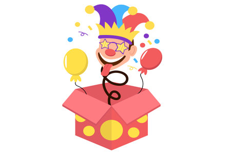 April Fools Flat Design Illustrationのイラスト素材