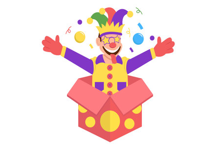 April Fools Flat Design Illustrationのイラスト素材