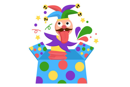 April Fools Flat Design Illustrationのイラスト素材