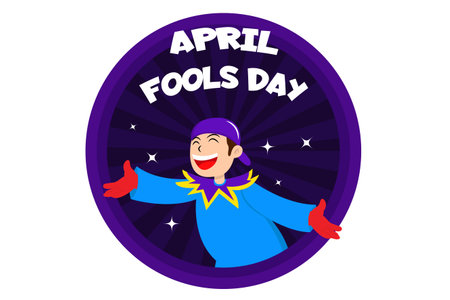 April Fools Flat Design Illustrationのイラスト素材
