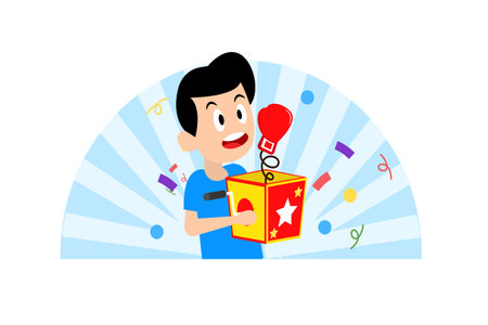 April Fools Flat Design Illustrationのイラスト素材