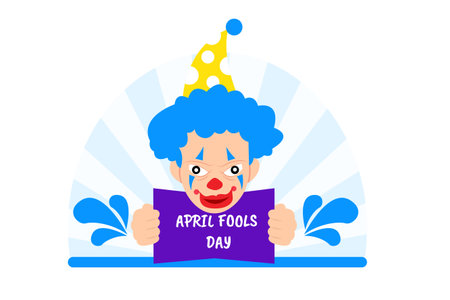 April Fools Flat Design Illustrationのイラスト素材