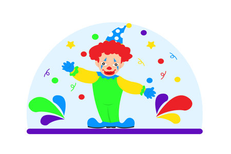 April Fools Flat Design Illustrationのイラスト素材