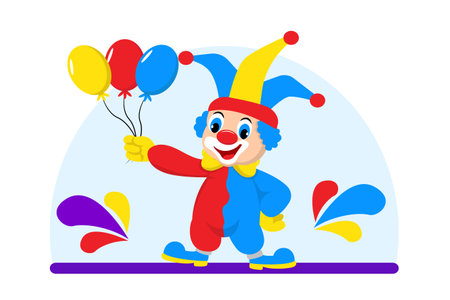 April Fools Flat Design Illustrationのイラスト素材