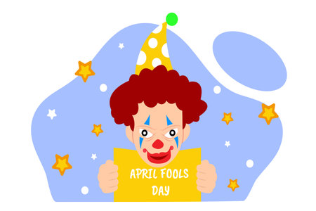April Fools Flat Design Illustrationのイラスト素材