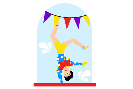 April Fools Flat Design Illustrationのイラスト素材