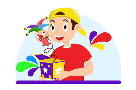 April Fools Flat Design Illustrationのイラスト素材