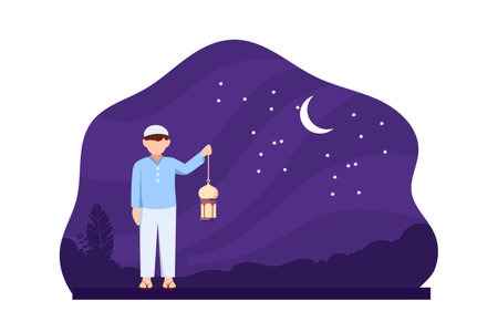 Ramadan Flat Designのイラスト素材