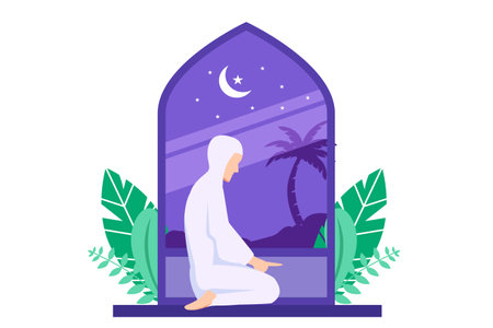 Ramadan Flat Designのイラスト素材