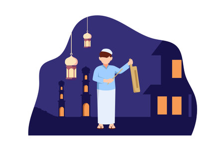 Ramadan Flat Designのイラスト素材