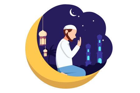 Ramadan Flat Designのイラスト素材
