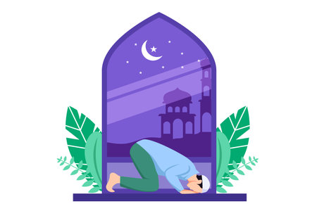 Ramadan Flat Designのイラスト素材