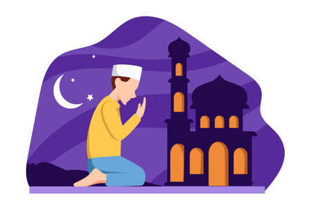 Ramadan Flat Designのイラスト素材