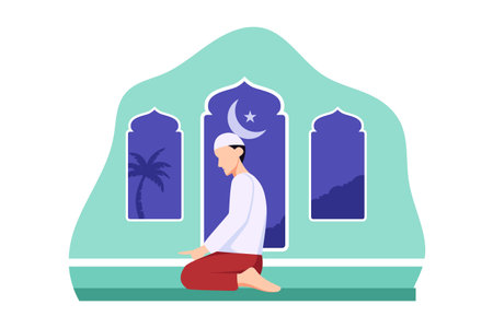 Ramadan Flat Designのイラスト素材