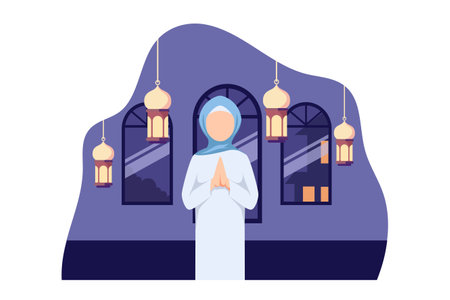 Ramadan Flat Designのイラスト素材