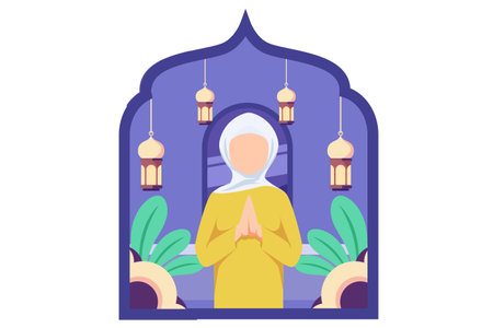 Ramadan Flat Designのイラスト素材