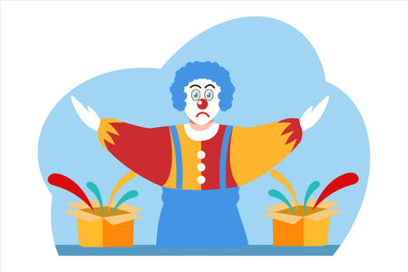 April Fools Flat Design Illustrationのイラスト素材