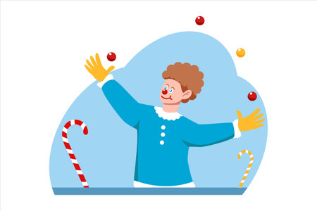 April Fools Flat Design Illustrationのイラスト素材