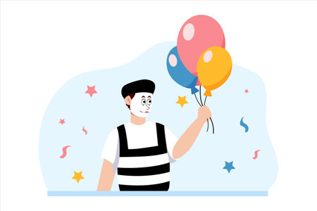 April Fools Flat Design Illustrationのイラスト素材