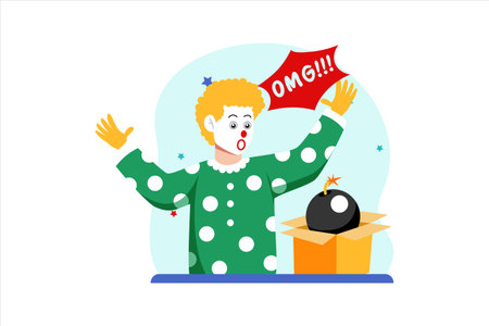 April Fools Flat Design Illustrationのイラスト素材