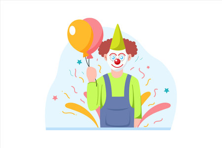 April Fools Flat Design Illustrationのイラスト素材