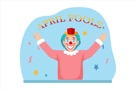 April Fools Flat Design Illustrationのイラスト素材
