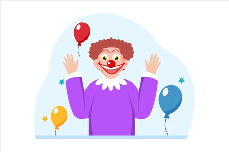 April Fools Flat Design Illustrationのイラスト素材