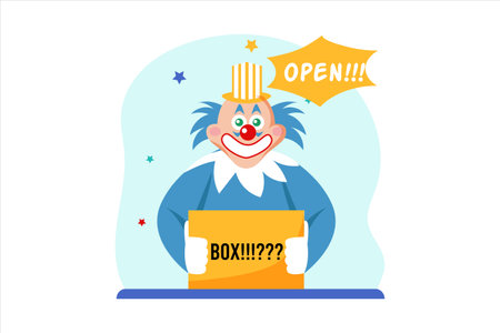 April Fools Flat Design Illustrationのイラスト素材