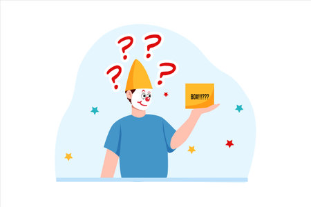 April Fools Flat Design Illustrationのイラスト素材