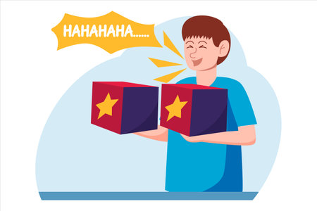 April Fools Flat Design Illustrationのイラスト素材